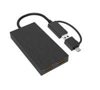 SHOOYIO Convertidor de pantalla USB a transparente de transferencia de datos rápida, compatible con resolución 4K 2K, mejora el adaptador visual para laptop