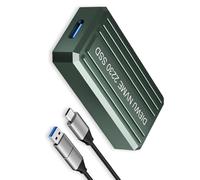 SHOOYIO Fast Speed 2230 NVMe - Carcasa de aluminio para disco USB 3 de 1 generación y 2 puertos, gestión eficiente del calor, montaje seguro, tornillo fijo