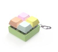 SHOOYIO Herramienta de prueba de interruptores de teclado, interruptor de teclado con luz LED, llavero de juguete para 4 teclas, 1 unidad