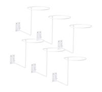 SHOOYIO Juego de 6 soportes de hierro resistente para guardar equipos de ciclismo, motocicleta, y elegantes cascos de gestión de espacio y colgador de tapas