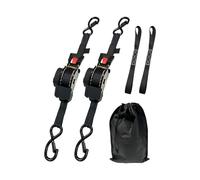 SHOOYIO Juego de correas de amarre para motocicleta, capacidad de carga de 500 kg, trinquete retráctil para ciclismo todoterreno y transporte, amarre retráctil