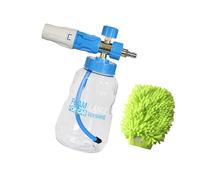 SHOOYIO Juego de herramientas de espuma para lavado de coche, tanques transparentes, conexión rápida, patrón de pulverización ajustable de 1/4, aluminio para lavado de vehículos, herramienta de jabón