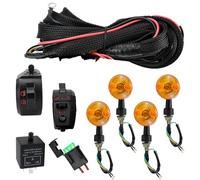 SHOOYIO Juego de luces LED de alto brillo para motocicleta y intermitentes con función resistente a altas temperaturas para compatibilidad multifunción