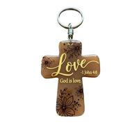 SHOOYIO Llavero de acrílico inoxidable para colgar en el coche, práctico organizador para llevar a diario, llavero de estudiantes, Color café, Talla única