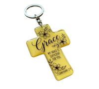 SHOOYIO Llavero de acrílico inoxidable para colgar en el coche, práctico organizador para llevar a diario, llavero de estudiantes, amarillo, Talla única