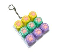 SHOOYIO Llavero de silicona colorido con comentarios táctiles para adultos y estudiantes, portátil, juguete antiestrés