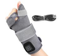 SHOOYIO Muñequera lavable a máquina alimentada por USB con control de temperatura, ajuste ergonómico para mecanógrafos, atletas, muñequeras