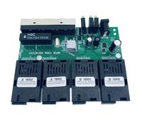 SHOOYIO Placa de conmutación de fibra Ethernet rápida inversa de 100 m, transmisión de datos, 4F4E, convertidor óptico, conmutador de centro de datos