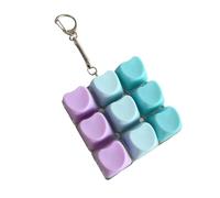 SHOOYIO Probador de interruptores mecánicos de 9 teclas, 9 teclas de clic con llavero de silicona para aliviar el estrés y decoración de oficinas, teclas clicky con llavero de silicona para aliviar el