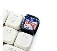 SHOOYIO Tecla artística translúcida con adorno tradicional de danza del dragón para teclados mecánicos retroiluminados