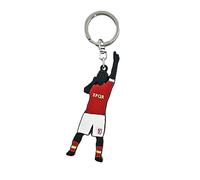 Shop and Solve - Llavero de 8 cm de goma con forma de Totti Capitán, idea de regalo de fútbol para aficionado de la Roma, gadget (llavero), rojo, Portachiavi