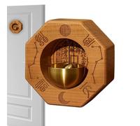 Shop Keeper - Timbre de puerta, campanas de latón de madera, alerta de entrada magnética, anillo de sonido decorativo para el hogar, puertas delanteras, tiendas, restaurantes, negocios, espacio