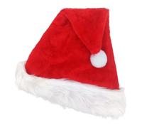 Shop SoftAir Sombrero de Papá Noel, 42 x 30 cm, borde satinado o peludo, rojo y blanco (peludo)