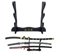 Shop SoftAir® Soporte expositor de madera para 3 Katanas de mesa o suelo