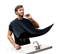 SHOP-STORY - Babero delantal de Barbero Innovent para el afeitado de la barba protección contra el pelo se fija con ventosa de color negro