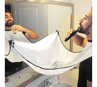 SHOP-STORY - Babero delantal de Barbero Innovent para el afeitado de la barba protección contra el pelo se fija con ventosa de color blanco