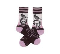 Shop-UP! Calcetines Edgar Allan Poe The Raven, Homenaje al Poeta Dark, El Cuervo, Negro , M