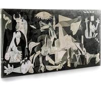 ShopArt - Cuadro con efecto de pinceladas en relieve - Picasso Guernica - Impresión Fine Art sobre lienzo Canvas de alta definición listo para colgar (70 x 140 cm)