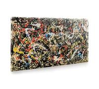ShopArt - Cuadro efecto pinceladas en relieve - Jackson Pollock Convergénce - Impresión Fine Art sobre lienzo de alta definición listo para colgar (50 x 100 cm)