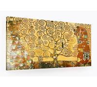 ShopArt - Cuadros modernos para salón y dormitorio con efecto pinceladas en relieve de Gustav Klimt, el árbol de la vida, impresión Fine Art sobre lienzo, alta definición, listo para colgar (60 x 120