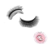 Shopbeautylust Eyelashes,Keones Reusable Self Adhesive Eyelashes,Glamour Post Reusable Adhesive Eyelashes,Waterproof Reusable Self-Adhesive Eyelashes Natural Look (2PCS,#6)