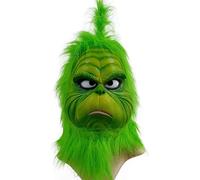 shoperama Der Grinch - Máscara de látex de alta calidad con pelo sintético
