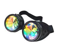 shoperama Gafas Steampunk con prisma caleidoscopio gafas Burning Man espinas, color: negro sin picos