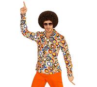 shoperama Retro de los años Setenta Camisa con y sin Costura Disco Hombre Disfraz Colador ziger Schlager