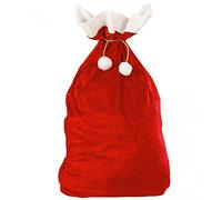 shoperama Saco de Papá Noel de terciopelo 60 x 100 cm Navidad Papá Noel Santa Claus grande