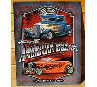 ShopForAllYou 1534 - Letrero de metal para decoración de pared de coche, diseño vintage de American Dream Hot Rod