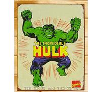 ShopForAllYou - Letrero decorativo vintage de The Incredible Hulk Retro TIN Sign VTG Metal Wall Decor Marvel Comics Poster 1438