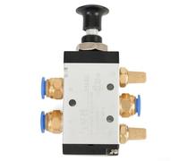 Shophubio 4R210-08 - Válvula neumática de 5 vías, 2 posiciones, válvula de control de aire manual con puerto BSPT de 1/4 pulgadas y conector de 6 mm para aplicaciones industriales