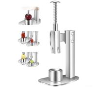 Shophubio Acero inoxidable para deshuesador de cerezas y removedor de dátiles, descorazonador de frutas 304 SS resistente al óxido para aceitunas, azufaifo, canario; con resorte, prensa