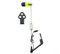 Shophubio Alarma de mordida LED de acero inoxidable para pesca de carpa, señalizador portátil de pesca al aire libre con indicador luminoso, compatibilidad con múltiples agujeros, pesca nocturna