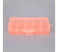 Shophubio Caja de almacenamiento divisora ajustable transparente, 10 rejillas para piezas pequeñas, organizador para joyas, píldoras, cuentas, aparejos de pesca, hardware para clasificación de