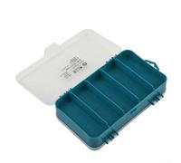 Shophubio Caja organizadora de plástico de 8 ranuras para piezas pequeñas, tornillos, tuercas, pernos e hilos - Estuche compacto de almacenamiento duro, aparejos de pesca o mini joyero