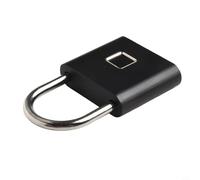 Shophubio Candado de huellas dactilares recargable por USB, cuerpo de aleación de zinc, haz de acero inoxidable 304, baja potencia para cerradura de gabinete para dormitorio y oficina