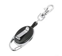 Shophubio Carrete de llave retráctil, llavero retráctil resistente con alambre de acero para retroceso y clip de cinturón, metal y ABS para llave duradera para anillo para llaves, herramientas