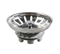 Shophubio Cesta de fregadero de acero inoxidable estándar del Reino Unido con conexión de sello de goma para fontanería duradera