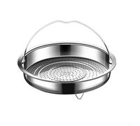 Shophubio Cesta de vapor de acero inoxidable 304 con asa, cesta de vapor de alimentos y escurridor de rejilla de vapor para ollas, estante de vapor de cocina, cocina al vapor (M)