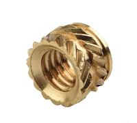 Shophubio Cierre de inserción roscado de latón, inserto moleteado para impresión 3D y electrónica, tuercas de inserción de calor M6 M8, tuerca de autocierre roscada interna para (*8 x 6)