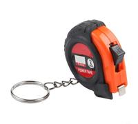 Shophubio Cinta métrica retráctil 1M 3FT Escala doble Escala Suave Cinta flexible Llavero Herramienta de medición Regla de tamaño de bolsillo Llavero compacto (naranja)
