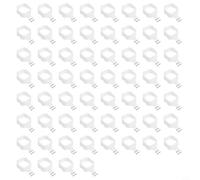 Shophubio Clips de luz blanca seguros para luces exteriores H706, cierres de plástico de alta resistencia, diseño de doble protección contra vientos fuertes y lluvia fuerte, (60 piezas)