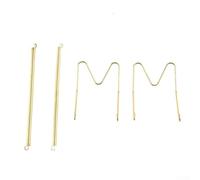 Shophubio Colgador de platos dorado de pared, casi invisible, ajustable, para platos de 20 a 40 cm, colgador de pared con resorte para porche y hogar (14 pulgadas)