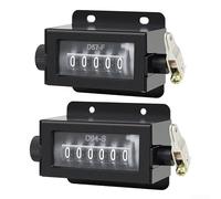 Shophubio Contador manual de 5 dígitos, contador mecánico tipo tirador para conteo industrial de clicker manual, rango reajustable 0-99999 con mango giratorio de reinicio