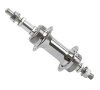 Shophubio Delantero y trasero para buje de 36 agujeros con puerto de grasa, cubo de acero para bicicleta de carretera y montaña, cubo de rueda tratado plateado compatible con rueda libre (buje