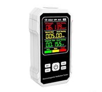 Shophubio Detector de radiación electromagnético portátil que mide la fuerza del campo eléctrico (0-999.99 V/m), intensidad de campo magnético (0-99.999 µT) y radiación RF (blanco)