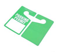 Shophubio Etiquetas colgantes de permiso de estacionamiento de PVC, paquete de 50/100 - Letrero de estacionamiento en blanco para espejo retrovisor, identificación temporal impermeable del vehículo