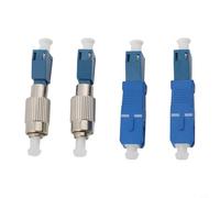 Shophubio FC macho a LC hembra y macho a LC hembra adaptadores de fibra óptica, acopladores de metal alto para redes de banda ancha y LAN