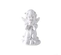 Shophubio Figura de ángel de niña blanca retro nórdica para decoración de interiores y exteriores, encantador acento para el hogar y opción de regalo significativa (Blessed-Girl)